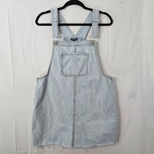 Wild Fable Womens Overall Dress Large One Piece Blue Denim Light Wash Skirt